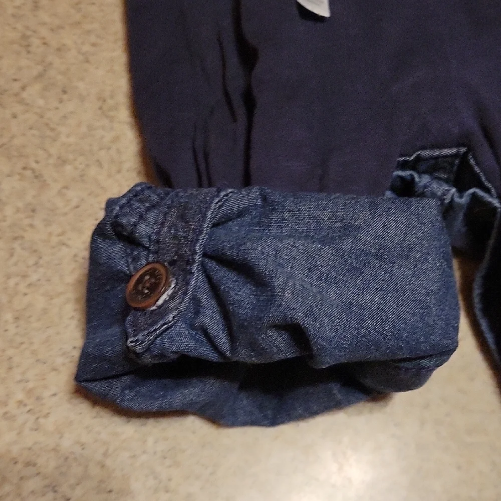 OshKosh B'gosh Classic Blue Kids Overalls with inside lining size 18 Months